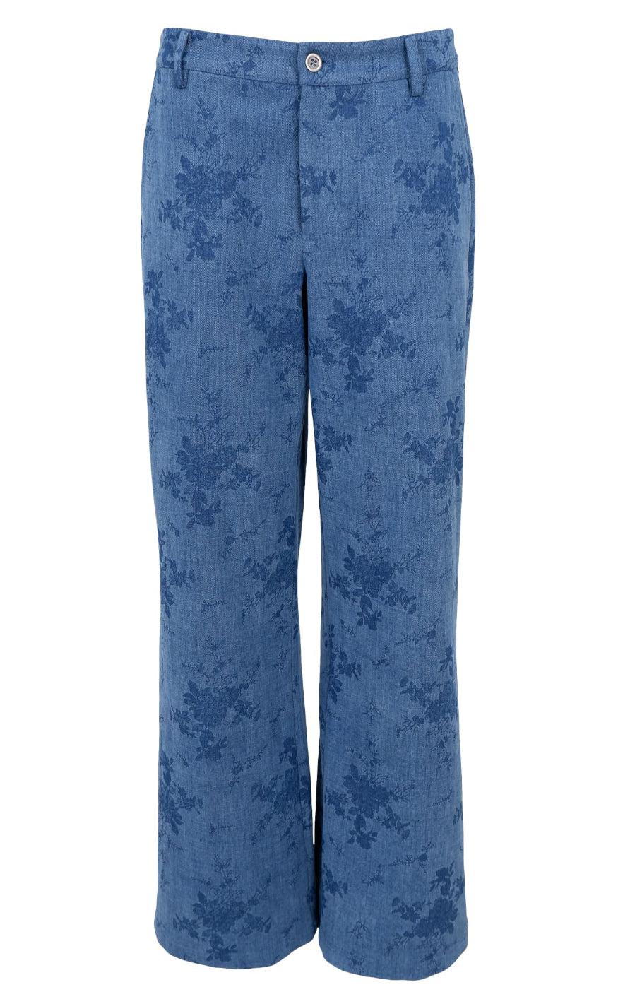 Black Colour Bukser Fiola Denim Blue