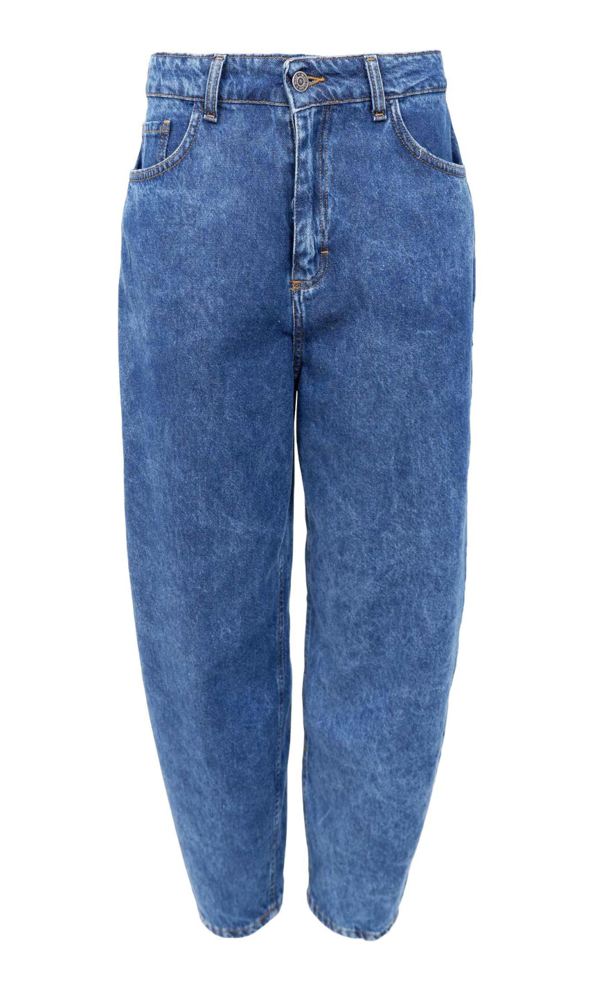 Black Colour Bukser Izzy Barrel Mid Blue