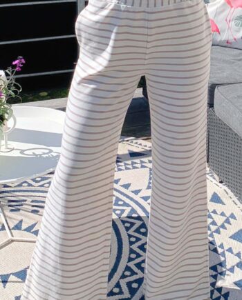 Black Colour Bukser Jamie Diy Beige Stripe