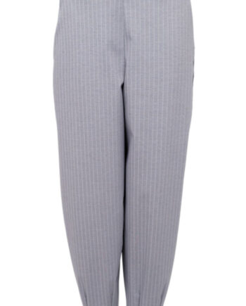 Black Colour Bukser Milano Barrel Grey Stripe