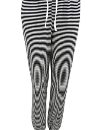 Black Colour Bukser Polly Jersey Striped Black