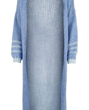 Black Colour Cardigan Fabienne Long Light Blue