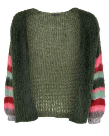Black Colour Cardigan Hera Brushed Army