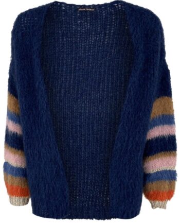 Black Colour Cardigan Hera Brushed Navy
