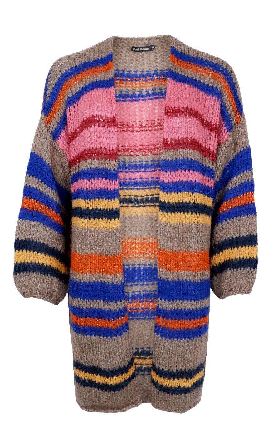 Black Colour Cardigan Martell Latte Multi