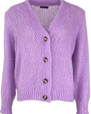Black Colour Cardigan Simona Lavender