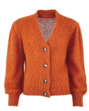Black Colour Cardigan Simona Orange