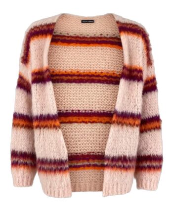 Black Colour Cardigan Tiffany Peach