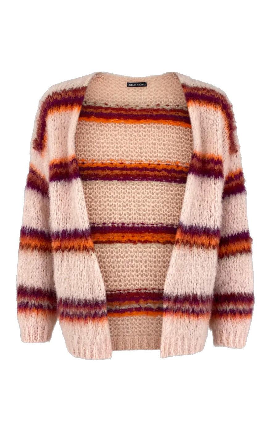 Black Colour Cardigan Tiffany Peach