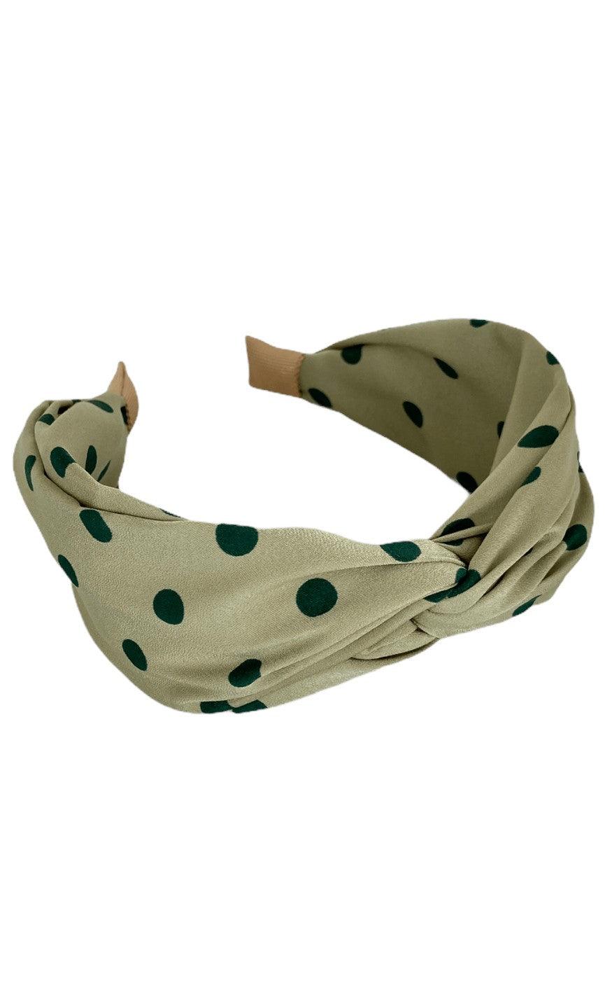 Black Colour Hårbånd Baia Dot Olive