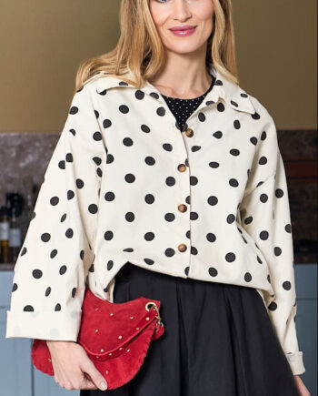 Black Colour Jakke Ellie White Dot