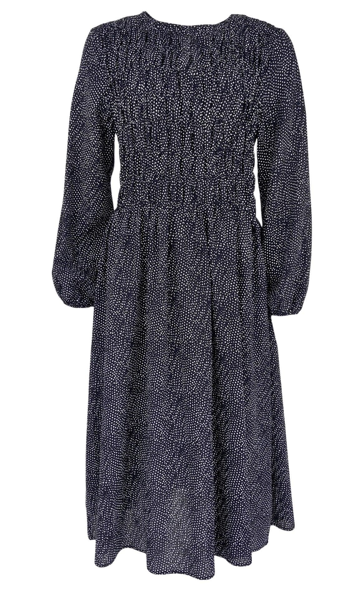 Black Colour Kjole Holly Smock Black With Dots