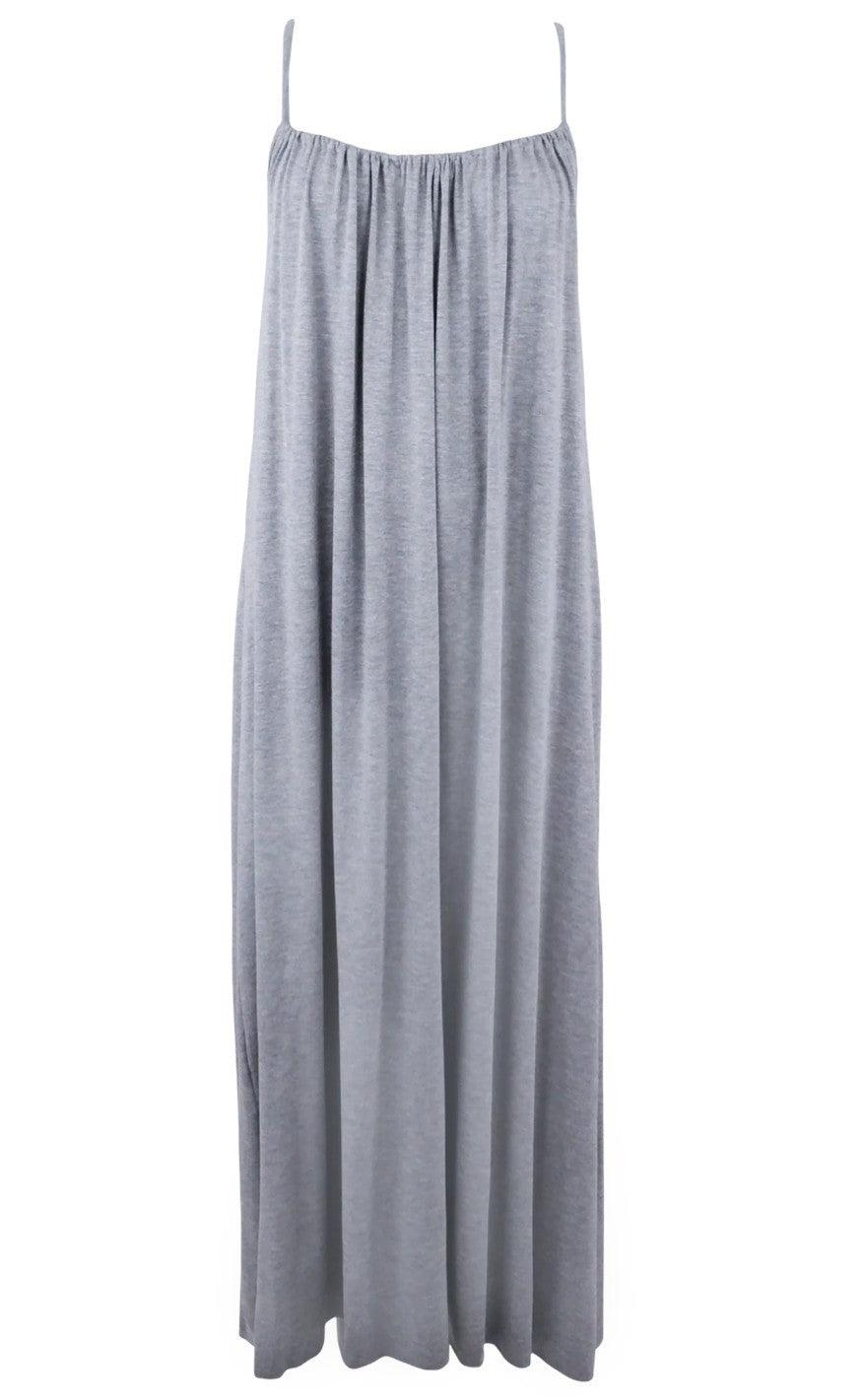 Black Colour Kjole Jennifer Long Strap Grey Melange