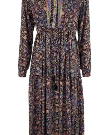 Black Colour Kjole Luna Rose Boho Black Faiytale