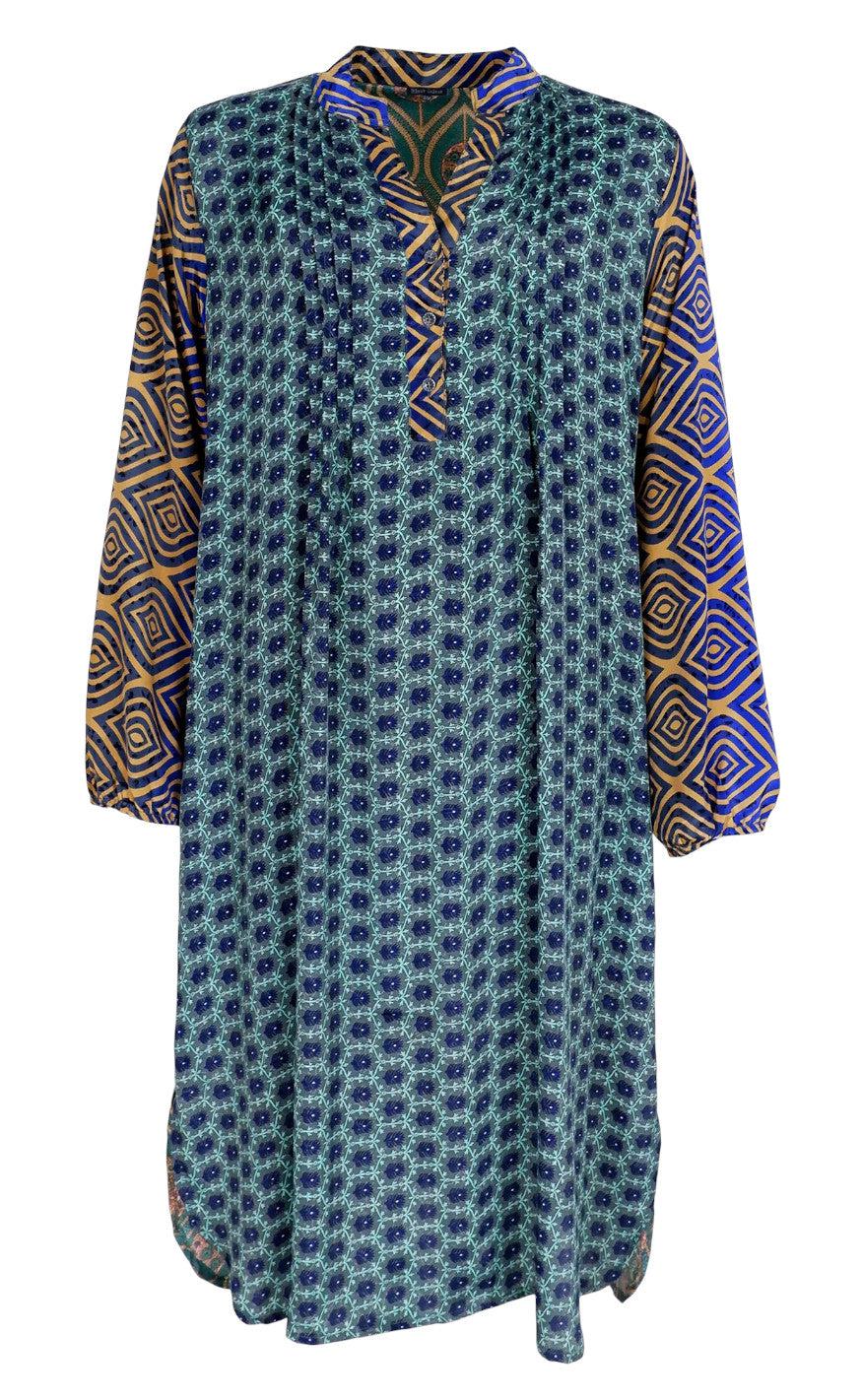 Black Colour Kjole Luna Tunic Blue Jewel Mix