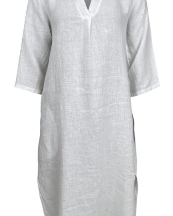 Black Colour Kjole Siena Kaftan White