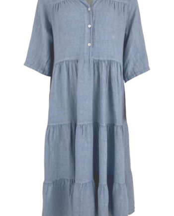 Black Colour Kjole Siena Linen Maxi Lt  Blue