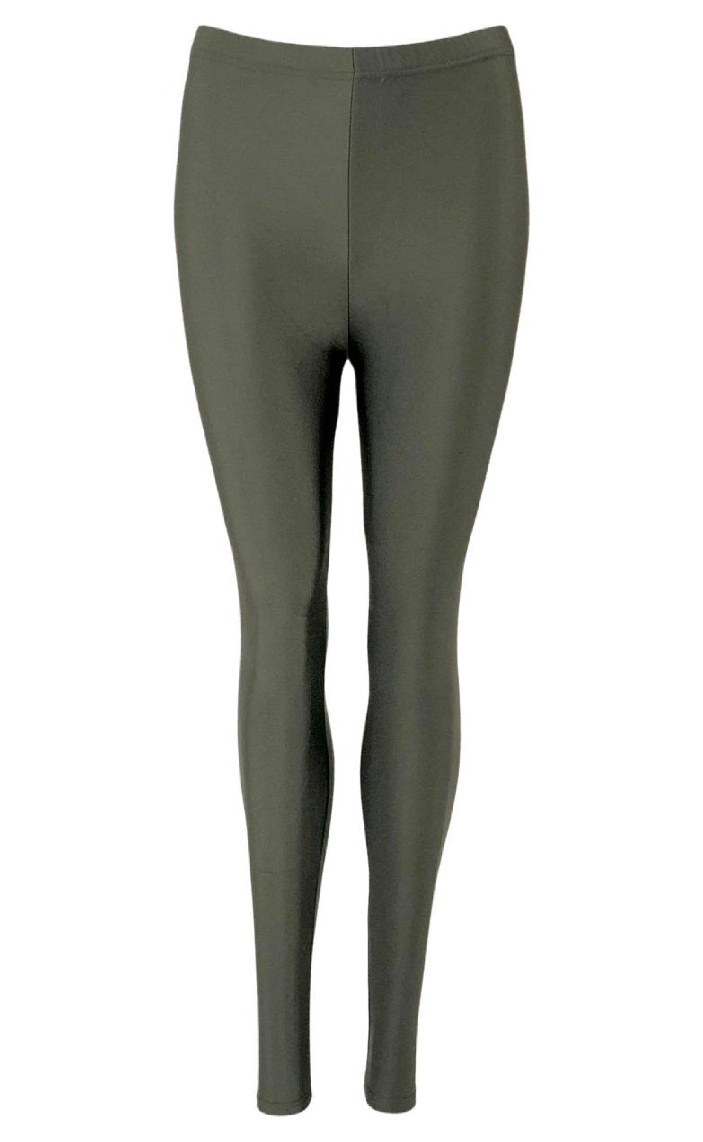 Black Colour Legging Gaya Glossy Army
