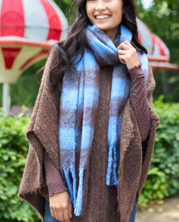 Black Colour Poncho Penny Mocca