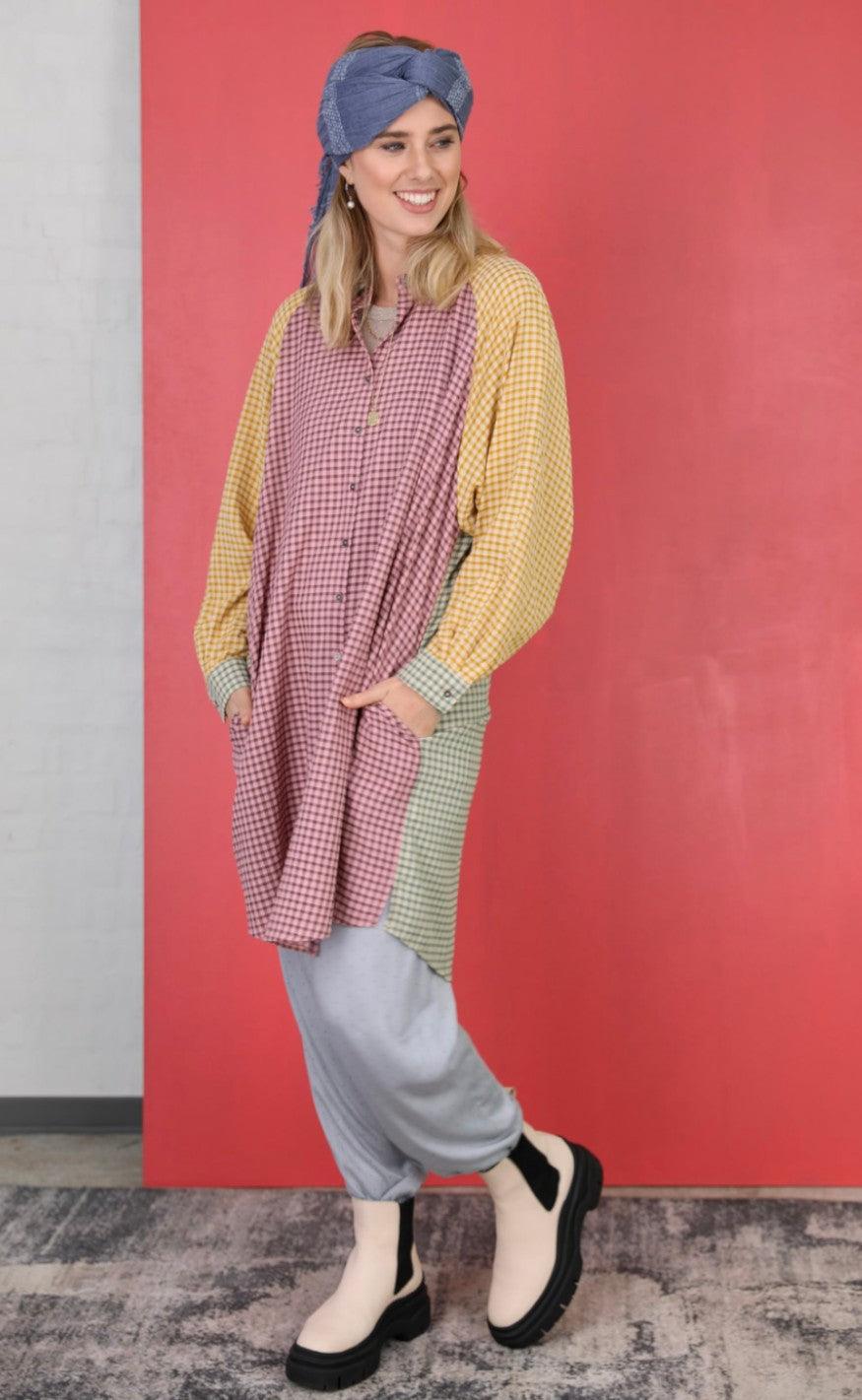 Black Colour Skjorte Janna Oversize Multi Pastel