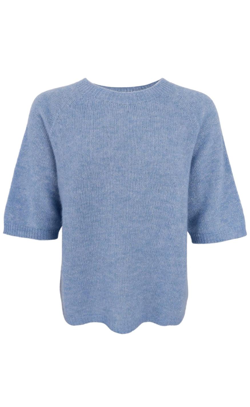 Black Colour Striktrøje Dell Glitter Lt Blue