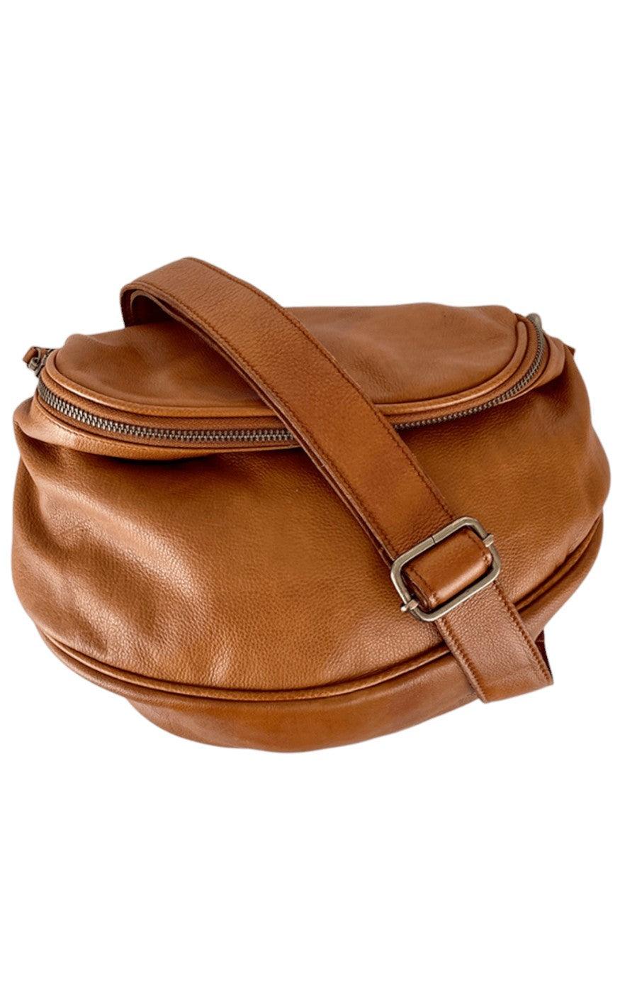 Black Colour Taske Della Baggy Leather Tan