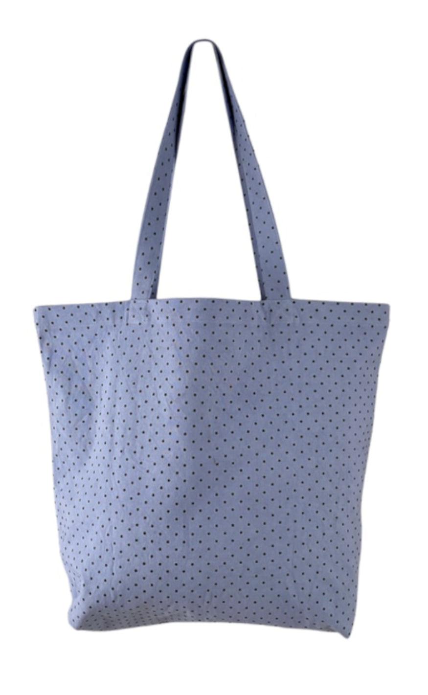 Black Colour Taske Shopper Misha Sky Blue