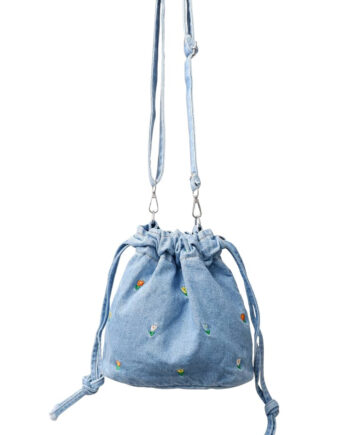 Black Colour Taske Tulip Lt  Denim Blue