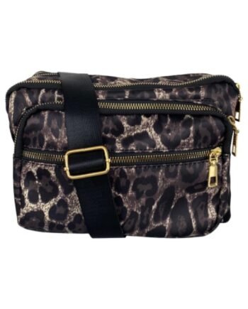 Black Colour Taske Viggy Medium Leo Brown