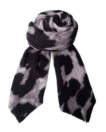 Black Colour Tørklæde Felina Grey Leo