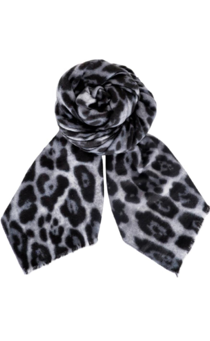 Black Colour Tørklæde Savannah Grey
