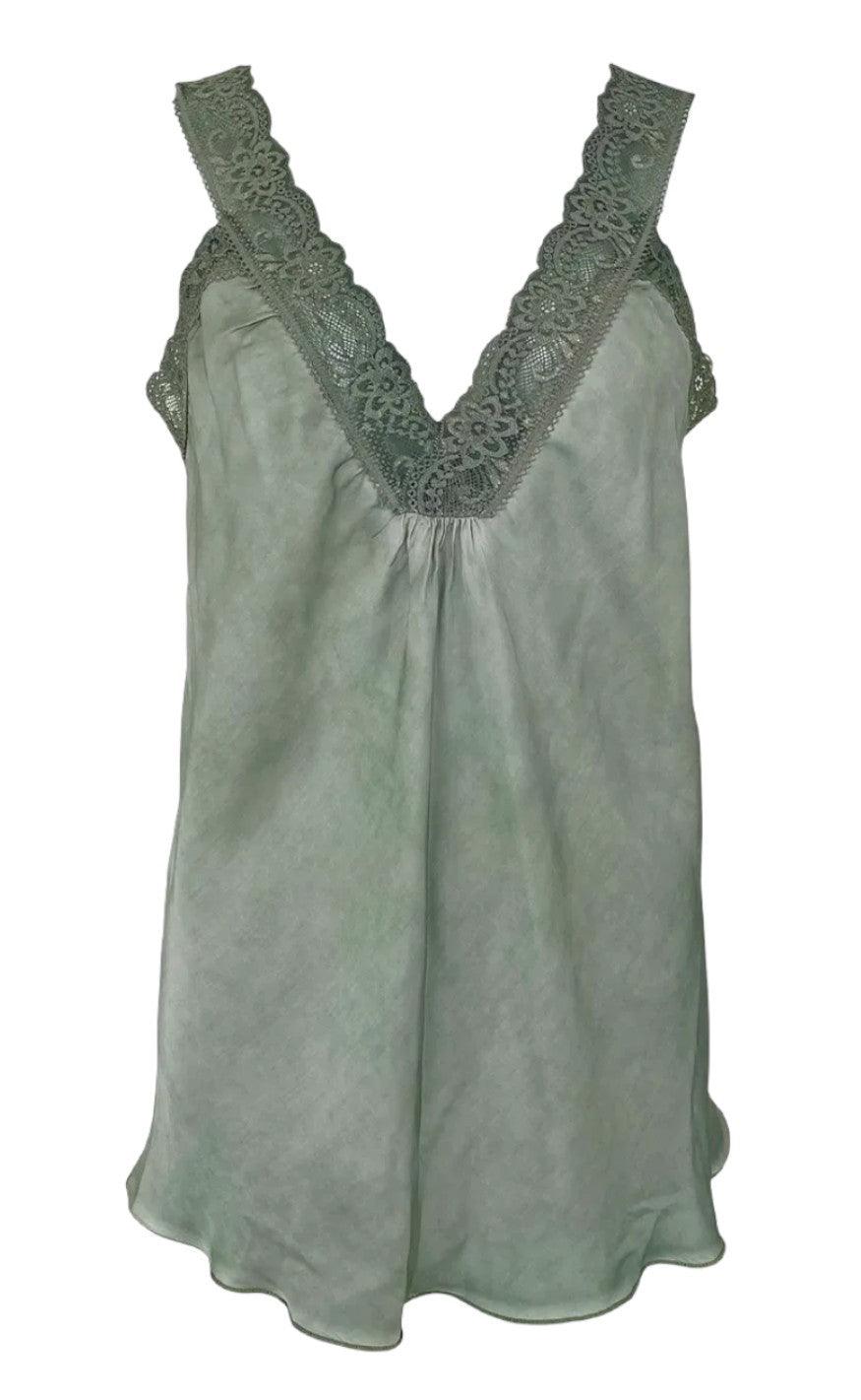Black Colour Top Bea Light Green