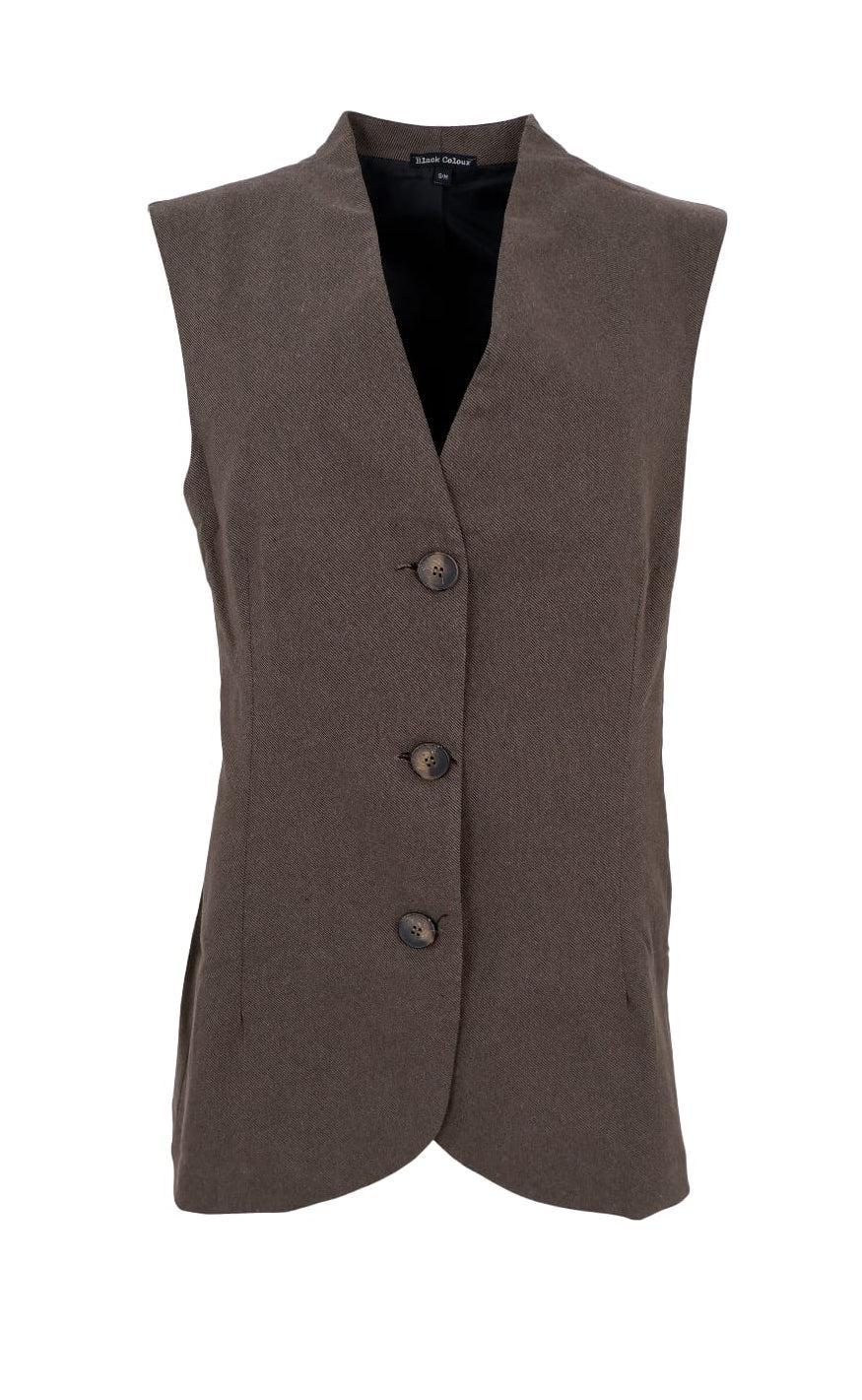 Black Colour Vest Avenue Taupe