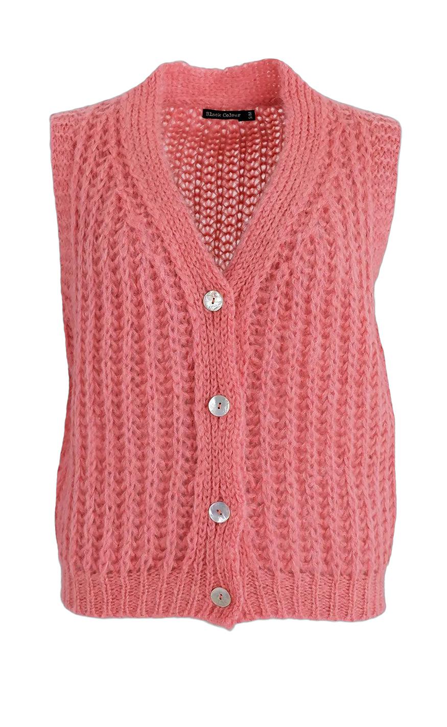Black Colour Vest Casey Candy Coral