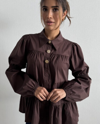 Continue Bluse Sanna Dark Brown
