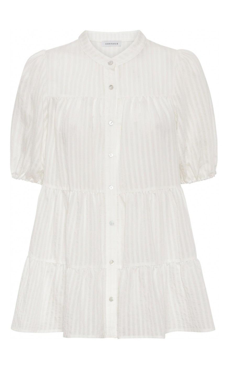 Continue Bluse Sanna Stripe White