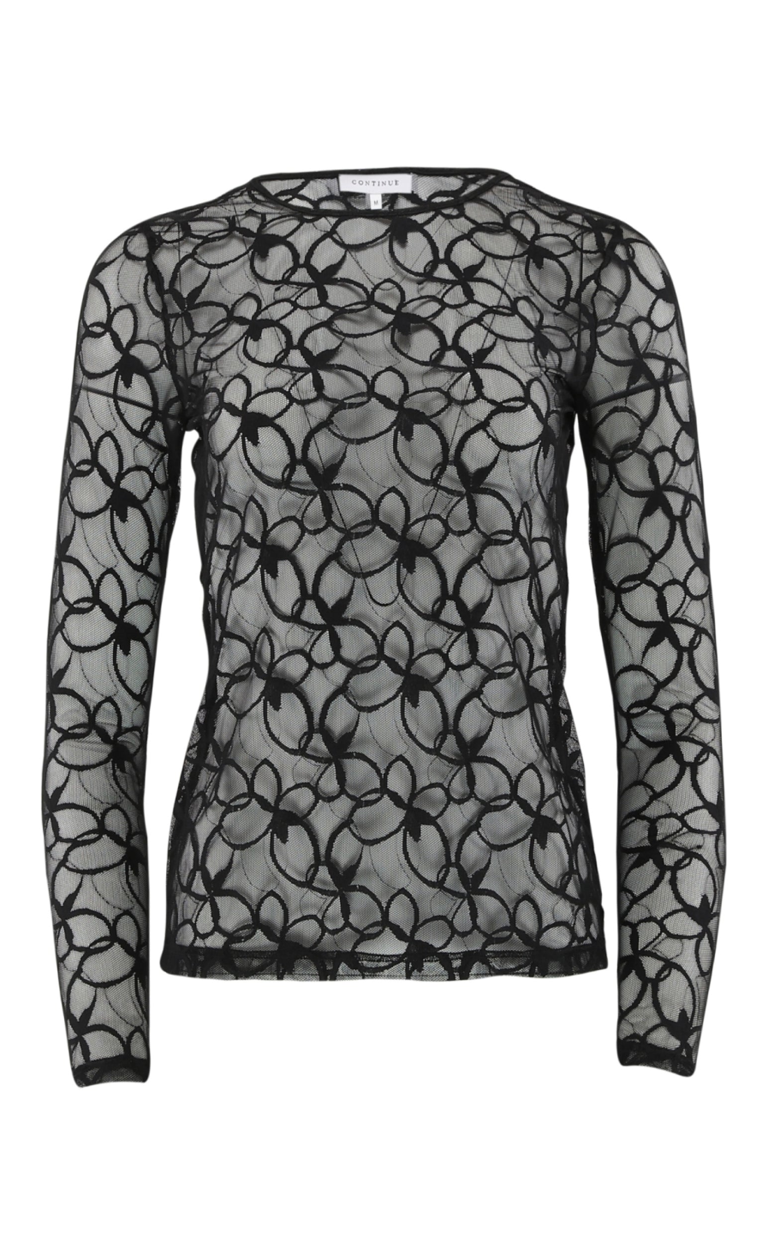 Continue Bluse Shannie Mesh Black