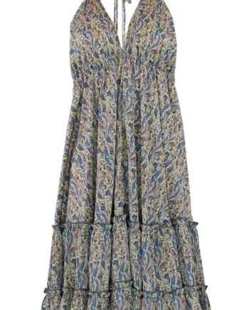 Continue Kjole Dolly Yellow Paisley