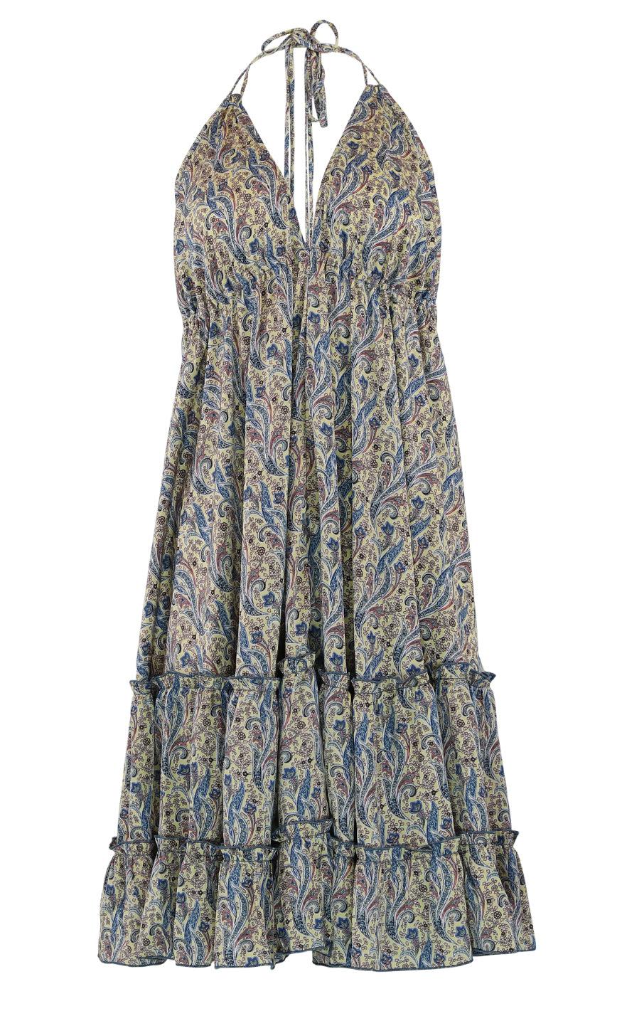 Continue Kjole Dolly Yellow Paisley