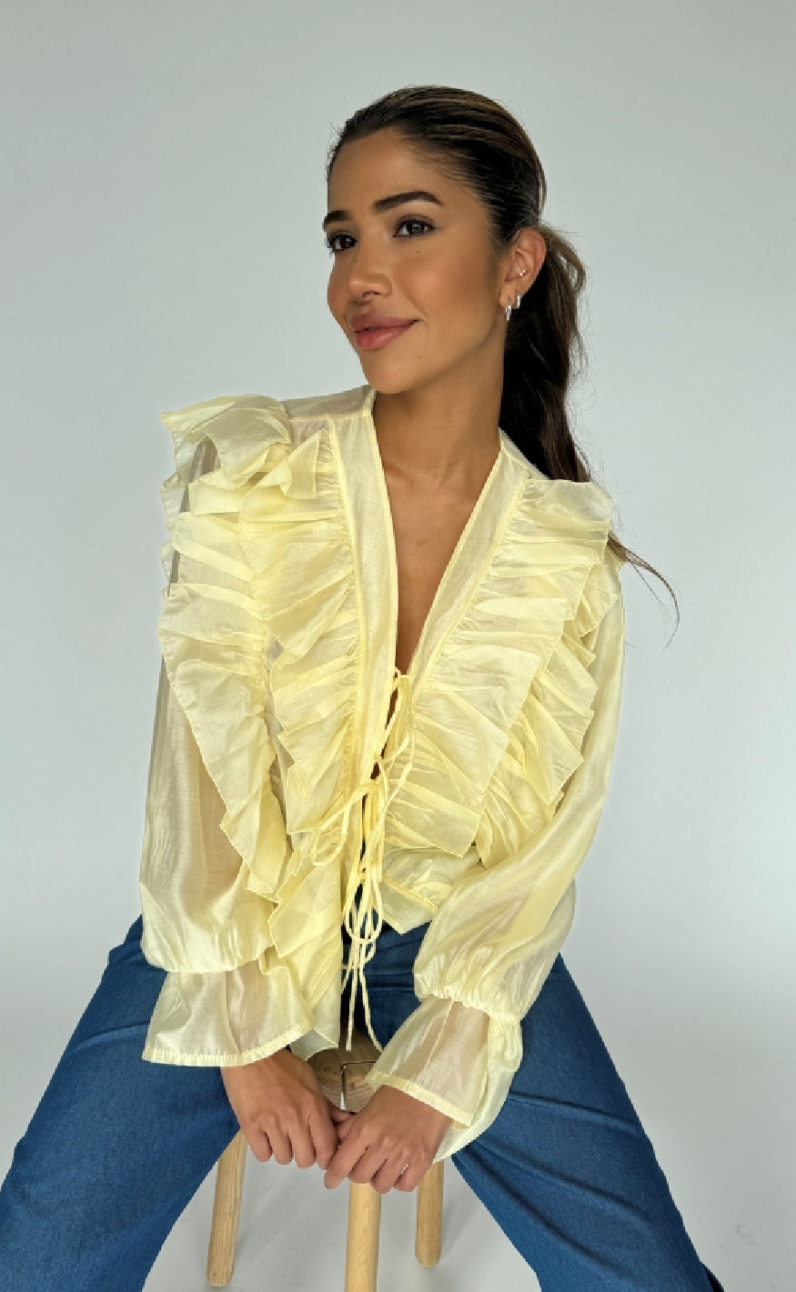 Continue Skjorte Citta Light Yellow