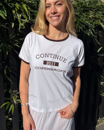 Continue  -shirt Dea White    Brown