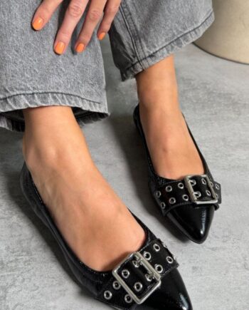 Copenhagen Shoes Ballerina The Reason Why  Black Patent