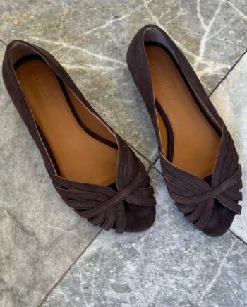 Copenhagen Shoes Ballerinaer Passionate Suede Dark Brown
