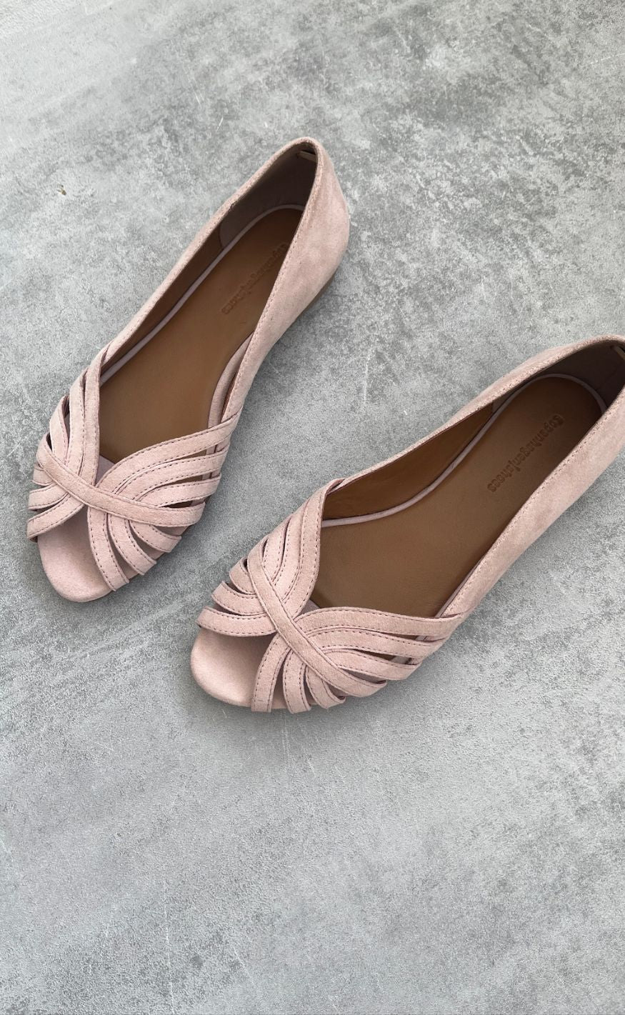 Copenhagen Shoes Ballerinaer Passionate Suede Light Rose