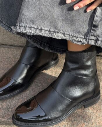 Copenhagen Shoes Støvler Stephanie Black    Patent Toe