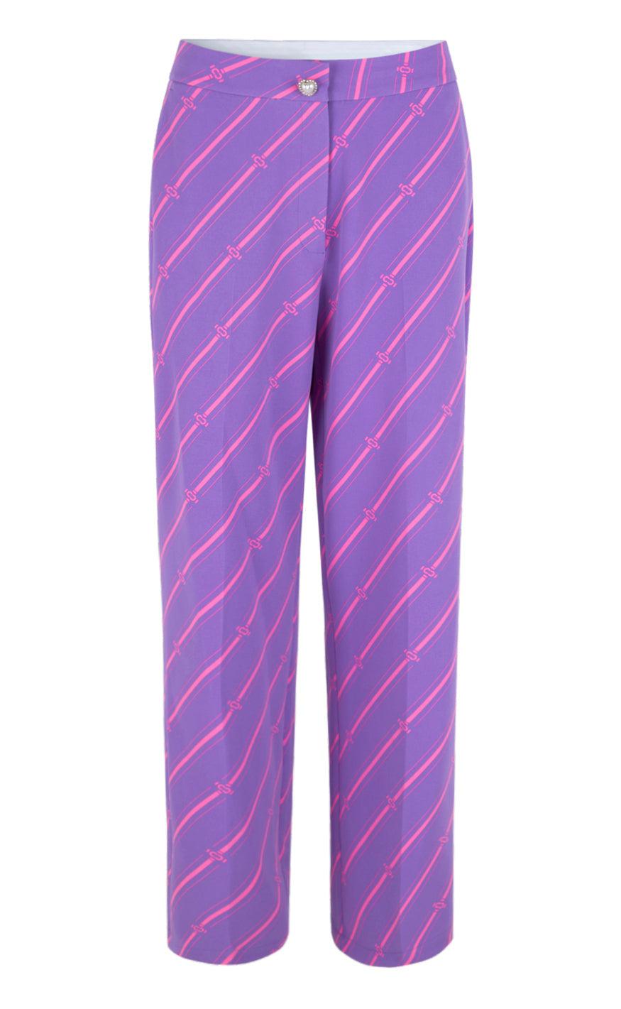 Cras Bukser Aby Mono Stripe Purple
