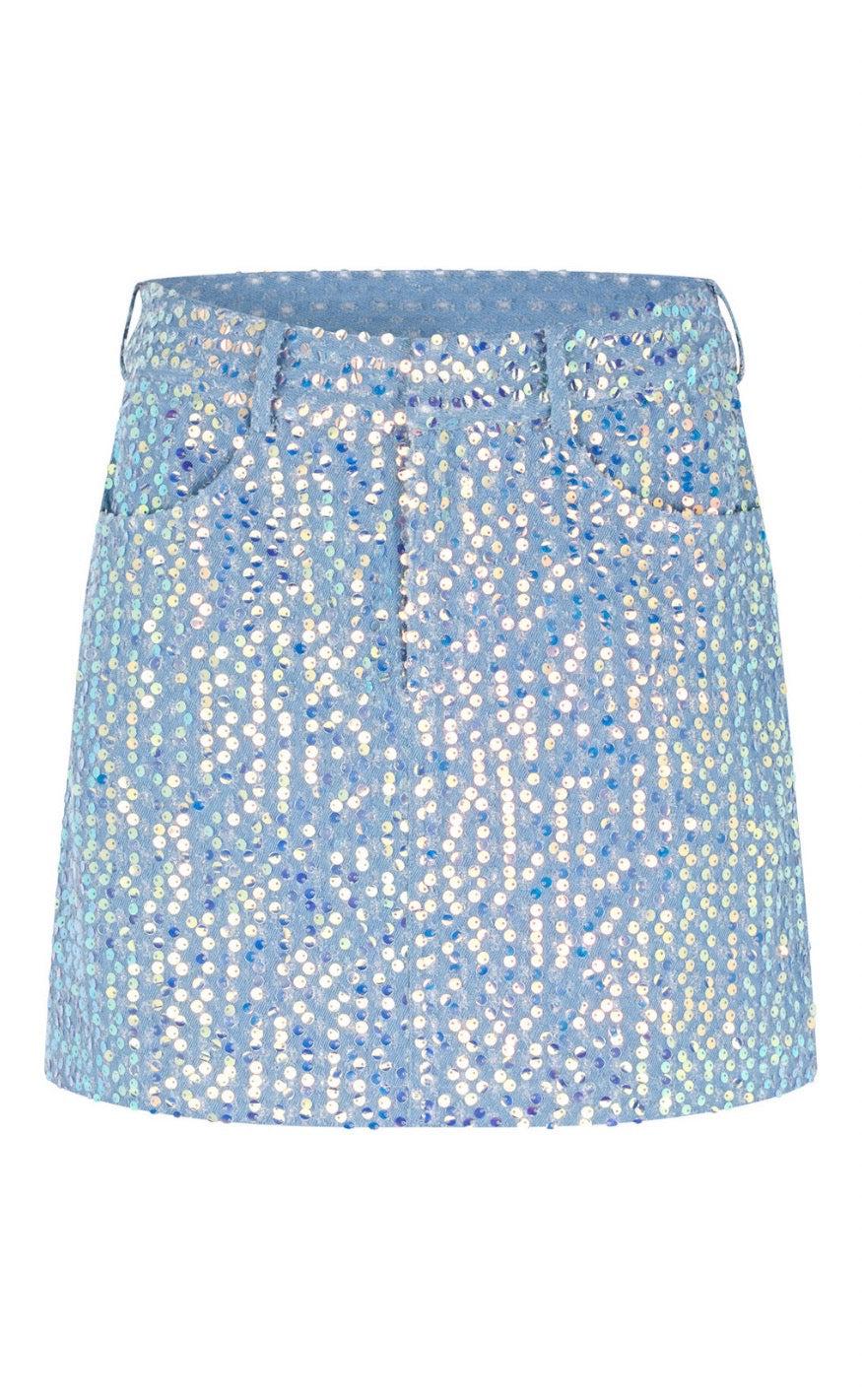 Cras Nederdel North Blue Glitter