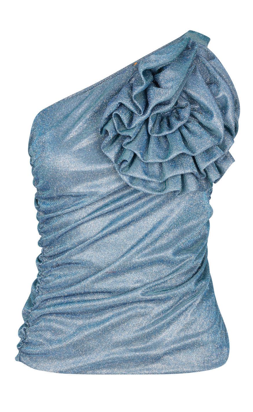 Cras Top Sat Blue Silver