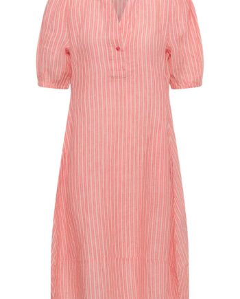Culture Kjole Aniela Molly Ss Sugar Coral Whitecap Stripe