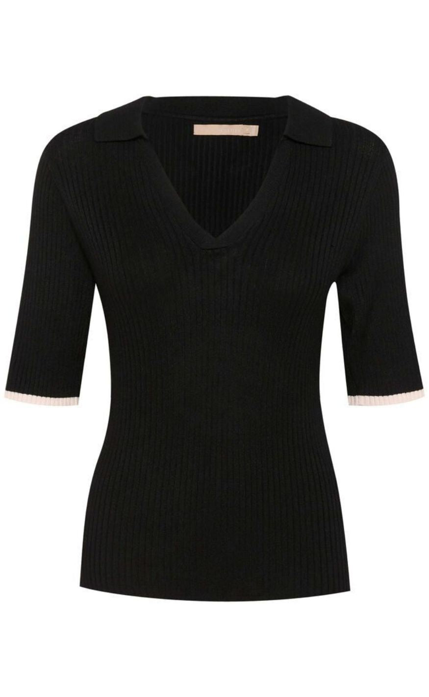 Culture Polo Sabi Annemette Black Whitecap Stripe